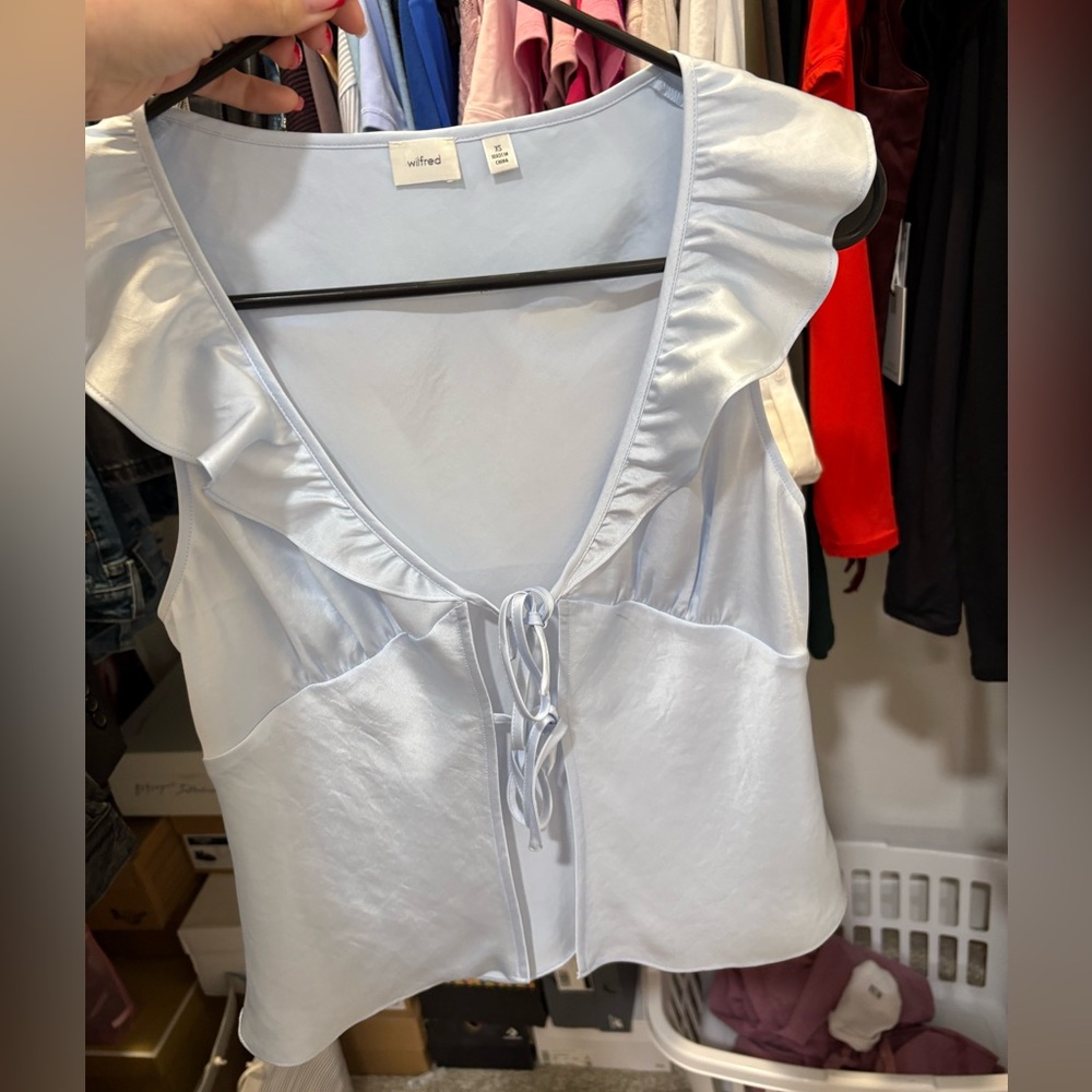 Aritzia Wilfred Tonka Satin Blouse